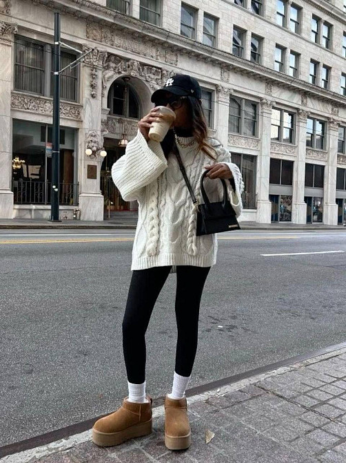 Жіночі базові лосини з високою посадкою рубчик Чорний, 50/52 Одеса - фото 3