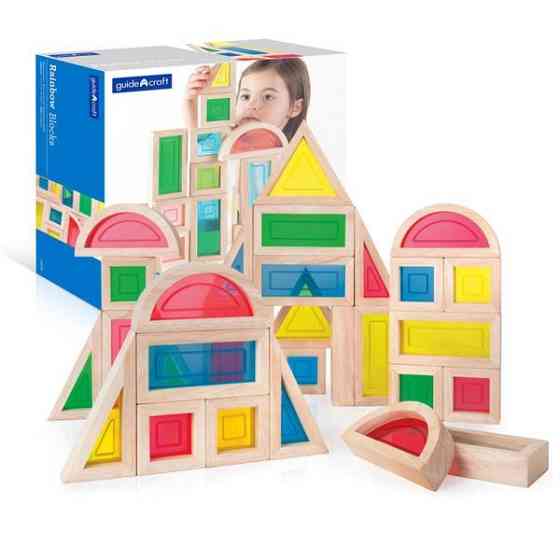 Кубики Guidecraft Block Play Велика веселка, 14 см, 30 шт. (G3016) Харьков