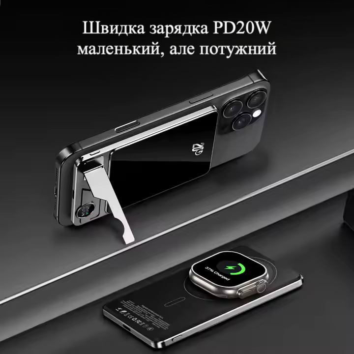 Повербанк F15 10000 mAh 20W (MagSafe) - графітовий Киев - изображение 7