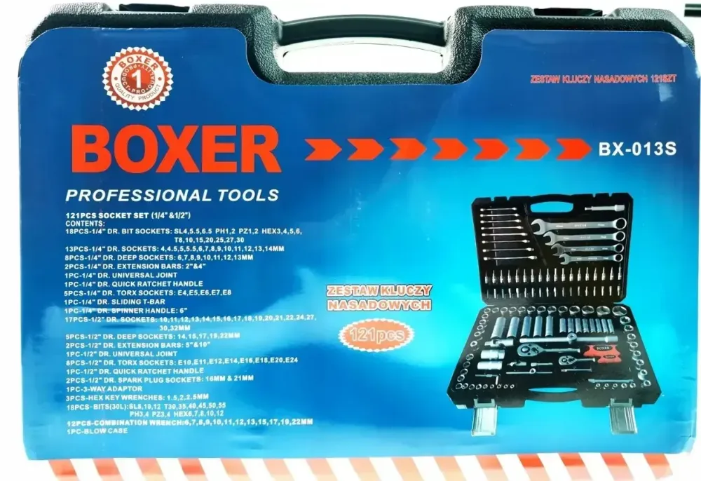 Набір інструментів BOXER 121 шт. – комбіновані ключі в ударостійкому кейсі Львів - фото 7