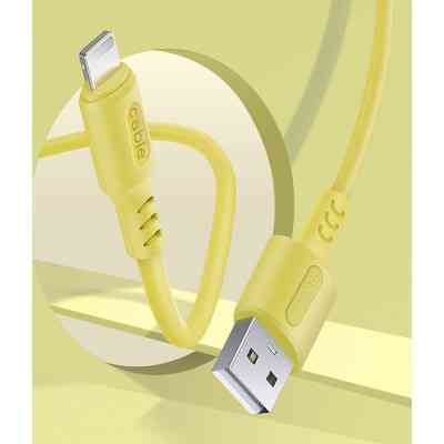 Дата кабель USB 2.0 AM to USB-C 1.0m soft silicone yellow ColorWay (CW-CBUC043-Y) Винница