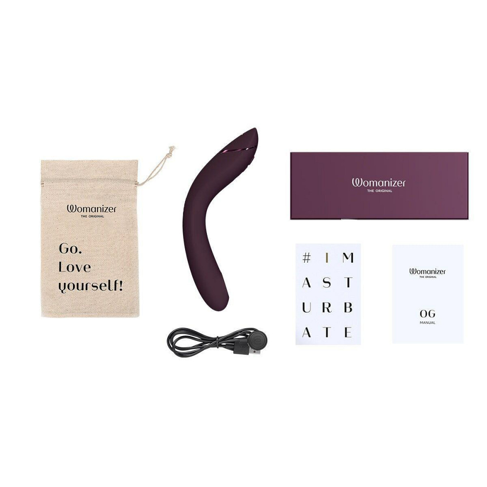 Вакуумный стимулятор для точки G и клитора с вибрацией Womanizer OG Aubergine, 12 уровней, 3 режима Sex Aura Киев - изображение 7