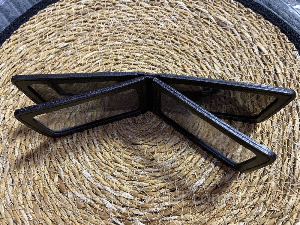 Маленька шкіряна обкладинка для прав і ID документів на чотири відділи Leather Київ - фото 3