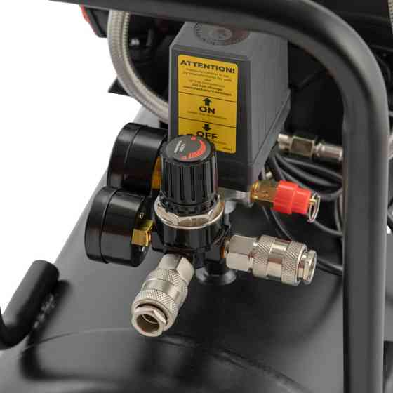 Компресор, 50 л, 2×1,5 кВт, 230 В, 8 атм, 500 л/хв, 2800 об/хв,  безмасляний, 4 циліндри, 63 дБ INTERTOOL PT-0038 Киев