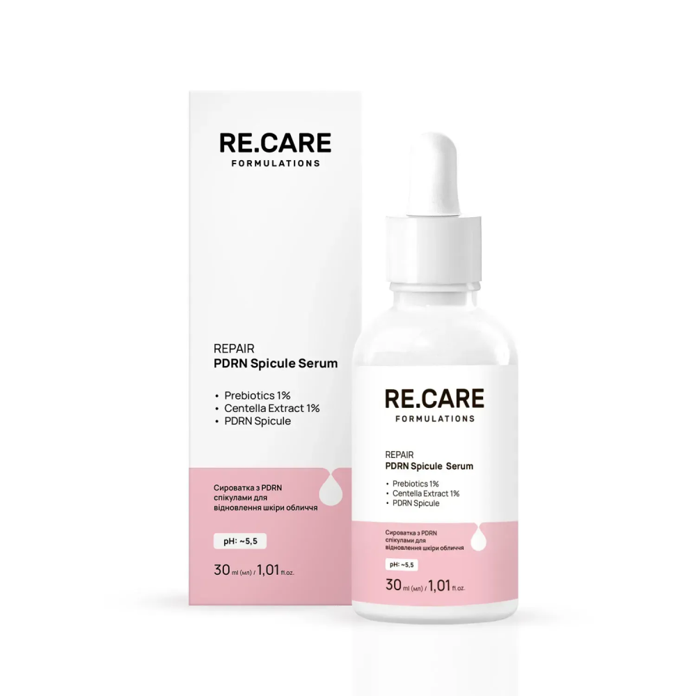 Сыворотка с PDRN спикулами для восстановления кожи лица Repair PDRN Spicule Serum RE.CARE 30 мл Киев - изображение 9