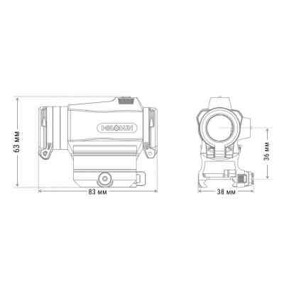 Коллиматорный прицел Holosun HE515CT-RD точка 2 MOA + коло 65 МОА (HE515CT-RD) Винница