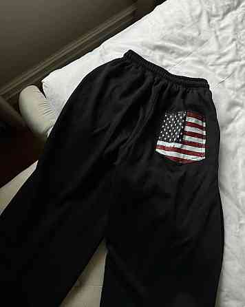 Женские объемные оверсайз брюки с резинкой в поясе двунитка Черный Одесса