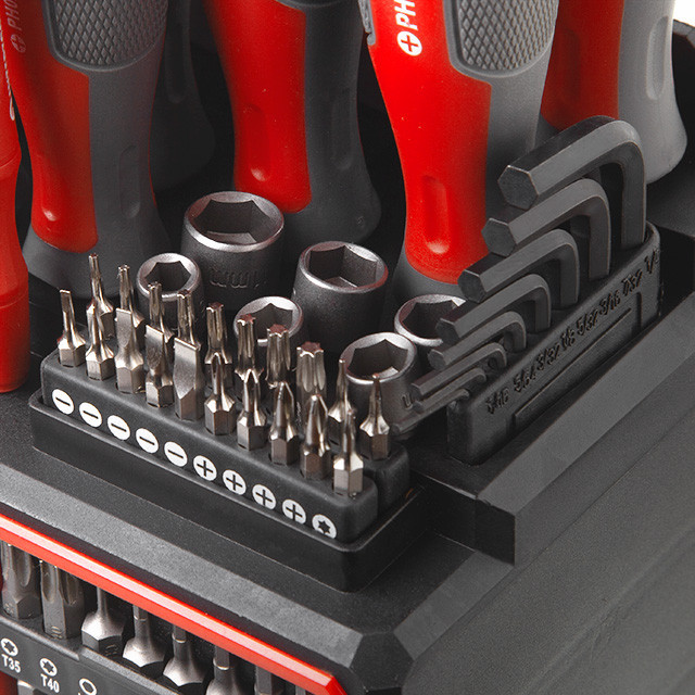 Набор отверток с комплектом насадок, 114 ед., Cr-V INTERTOOL VT-3372 Киев - изображение 6