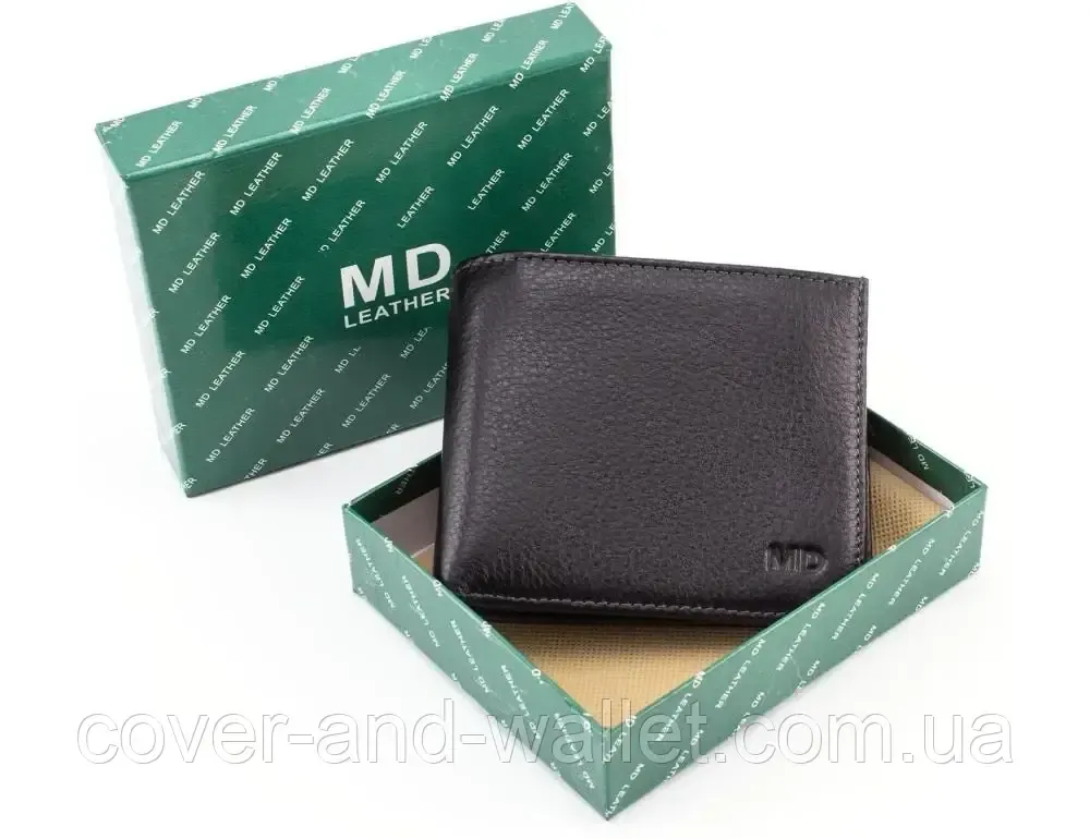 Горизонтальний чоловічий шкіряний гаманець без фіксації Marco Coverna 22-208B Київ - фото 9