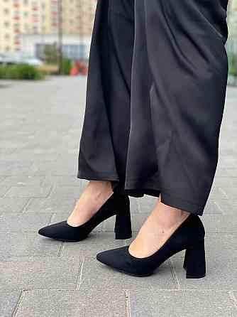 Meideli Туфлі жіночі MEIDELI чорні еко-замша каблук 8 см розміри 36-40 (L222-6) Коломия