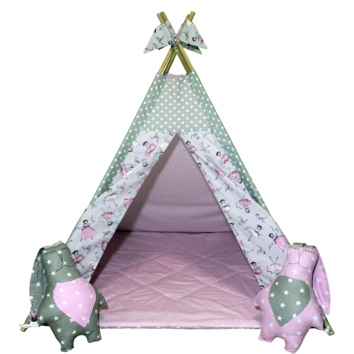 Вігвам Хатка комплект Балерини зі стьобаним килимком Київ