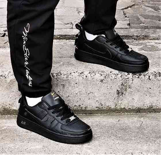 Термо Кросівки Nike Чорні Чоловічі Шкіряні Найк Форси Єврозима (розміри: 41,42,43,44,45) Відео Огляд Дніпро