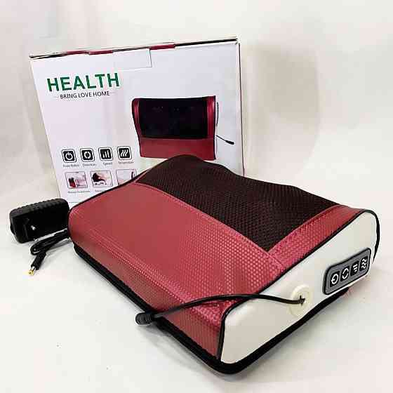 Подушка підголовник масажна для шиї, Вібро масажери для шиї, Шийний масажер електричний DG-48 Львів