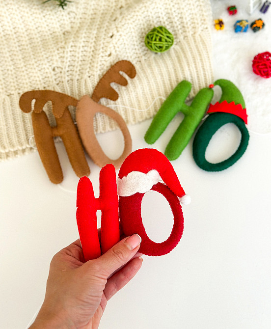 Новогодняя герлянда из фетра ручной работы - НО-НО-НО Киев - изображение 4