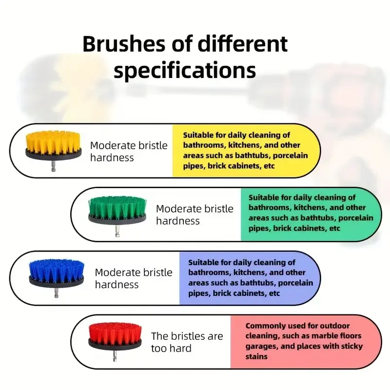 Набір нейлонових щіток для дрелі та дому, 3 шт Київ - фото 5