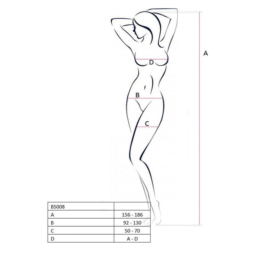 Бодистокинг Passion BS008 black, комбинезон, имитация чулок и пояса Sex Aura Киев - изображение 4