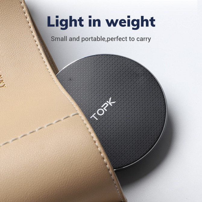 Бездротовий зарядний пристрій Topk Wireless Charger B01W (Червоне) Миколаїв - фото 7