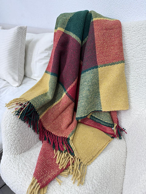 Vladi Плед Vladi 170x210 см вовняний 70% червоно-зелений 01/LIAM Коломия - фото 4