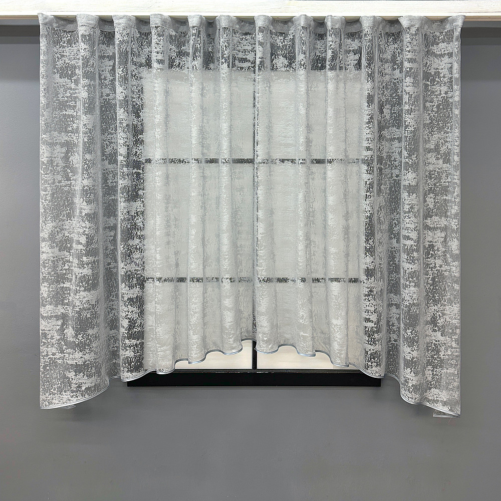 Кухонная арка VR-Textil № 000к жаккард «Мрамор Al-1» серый 280х170 см (51-229) Киев - изображение 1