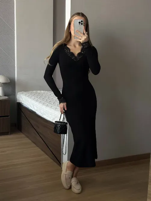 Жіноча сукня по фігурі з мереживом Одеса - фото 12