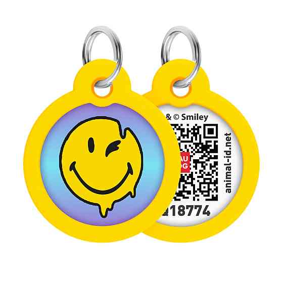Адресник для собак и кошек металлический WAUDOG Smart ID с QR паспортом, рисунок 