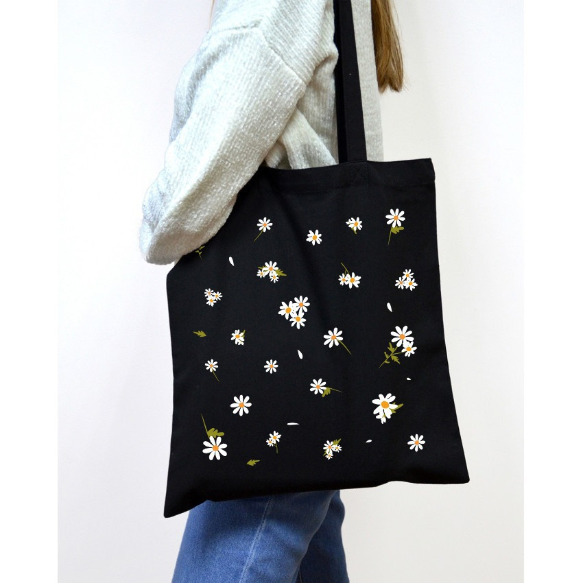 Екошопер BookOpt BK4091 Ромашки - сонячні квіти, чорний Киев - изображение 3