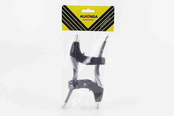 Гальмівні ручки з гумовими вставками, алюмінієві, чорно-сірі HJ-330AD Киев