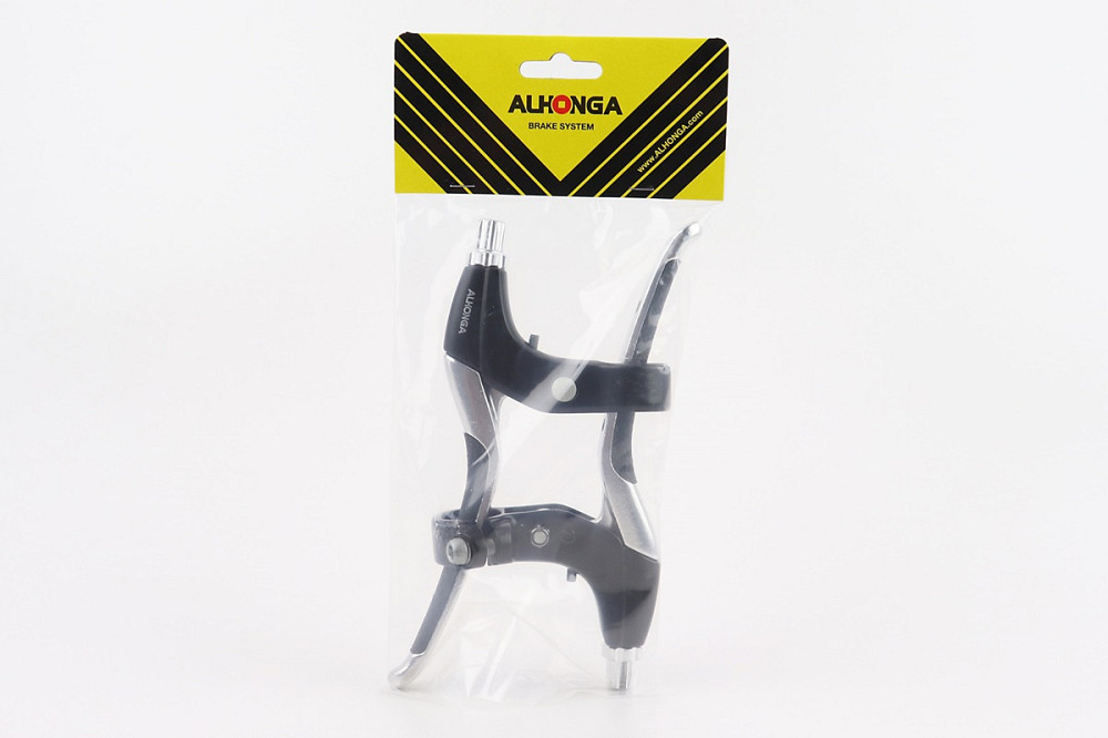 Гальмівні ручки з гумовими вставками, алюмінієві, чорно-сірі HJ-330AD Київ - фото 2