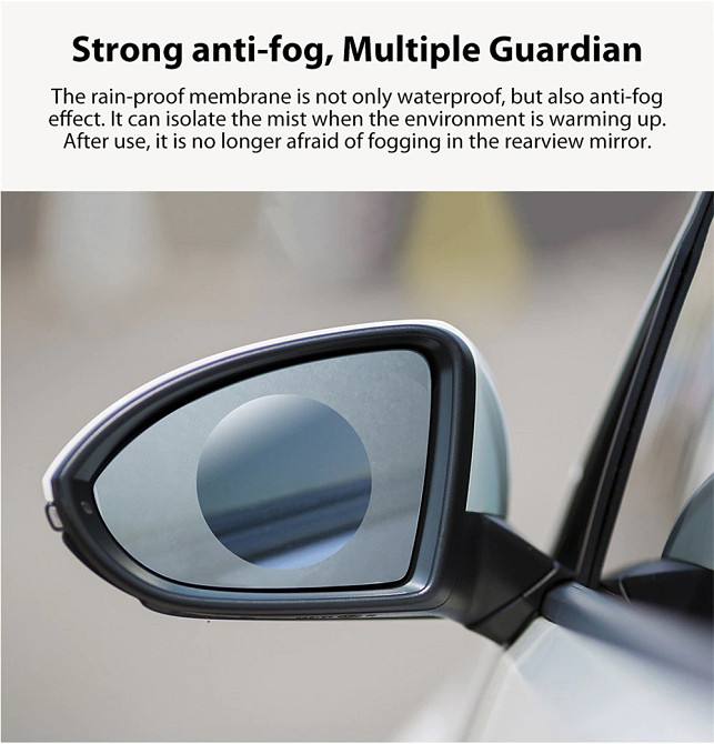 Водоотталкивающая пленка для боковых зеркал авто Xiaomi Guildford GFCFPX888 (Прозрачная, круглая) Николаев - изображение 4