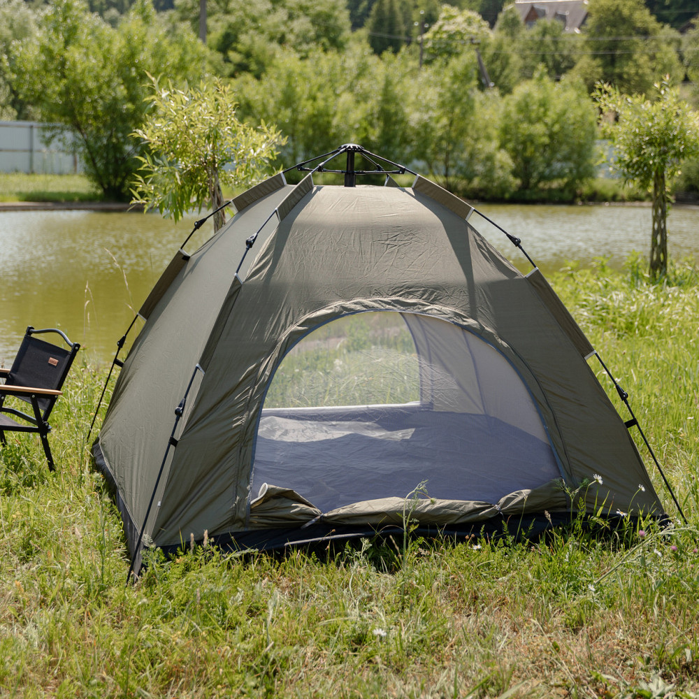 Намет кемпінговий 2 на 2 метри автоматичний для риболовлі походу туристичний LU-019GR Зелений Київ - фото 2