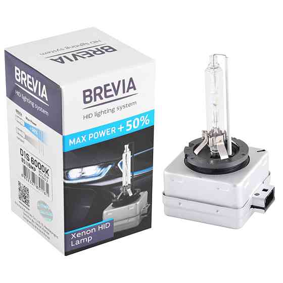 Ксенонова лампа Brevia D1S +50%, 6000K, 85V, 35W PK32d-2, 1шт Київ