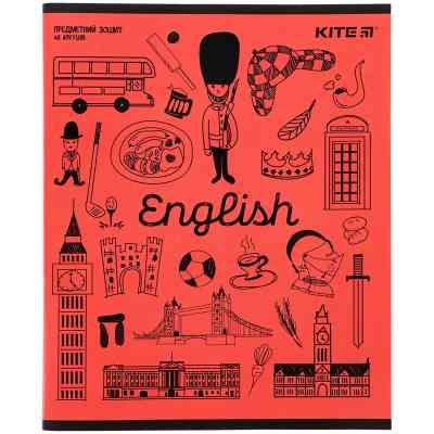 Зошит Kite предметний Sketch 48 аркушів, англійська мова лінія (K24-240-18) Вінниця