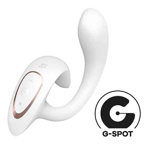 Вагінально-кліторальний вібратор Satisfyer G for Goddess 1 White, 2 мотори Sex Aura Київ