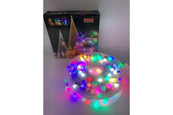 Гирлянда на катушке, от сети, Buble 50м, 8 режимов, Мультик/ Светодиодная гирлянда на елку Коломия