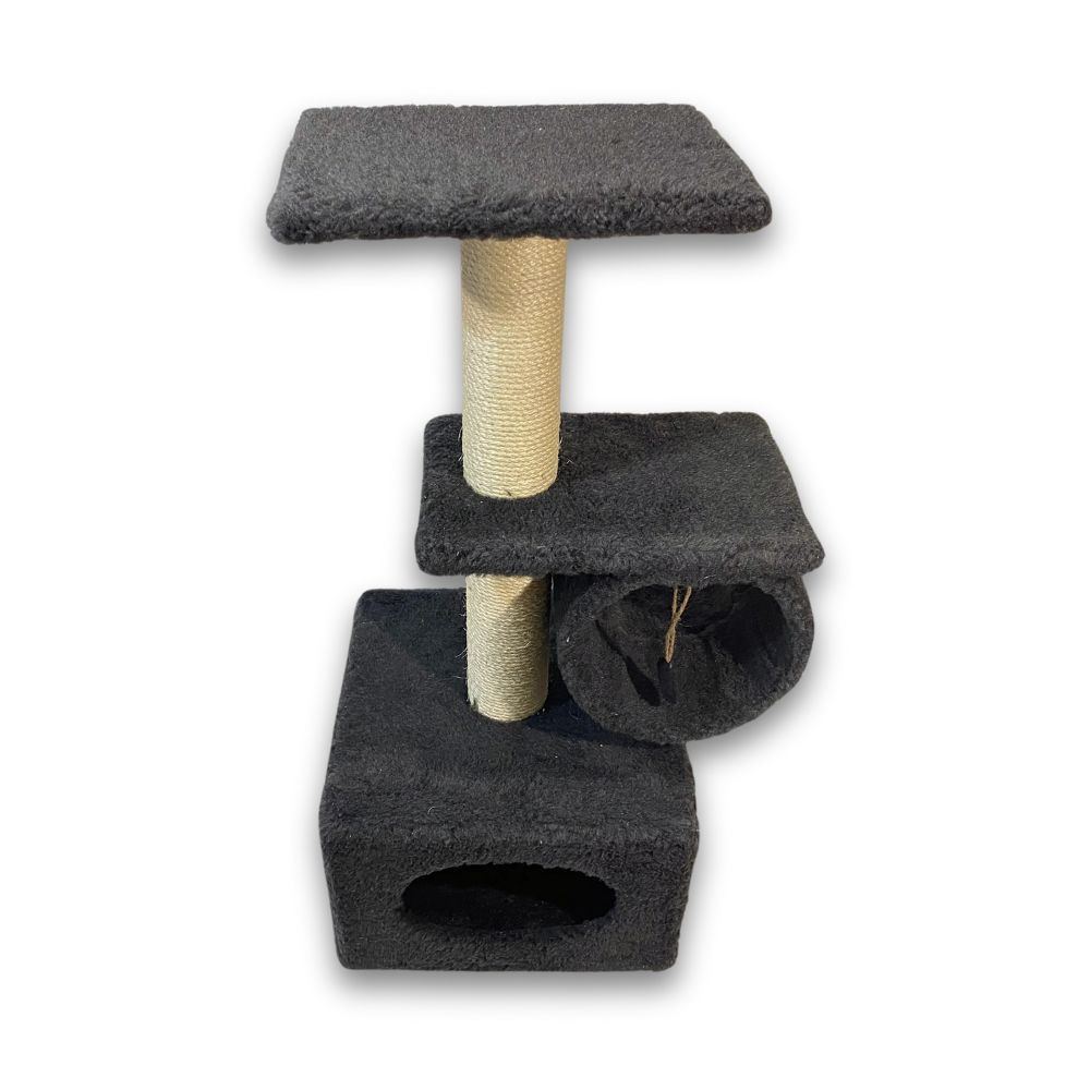 Дряпка Природа Саванна для котив з барабаном сіра 38x38x90 см Київ - фото 2