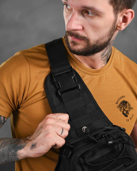 Нагрудна сумка Silver Knight black РА4979 Одеса - фото 3