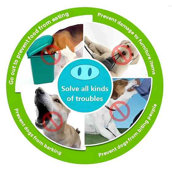 Намордник для собак Мила свиняча мордочка, Силіконовий намордник для домашніх тварин розмір S Київ