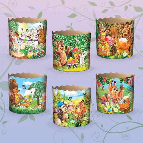 Форма для Паски бумажна (65*70) Дитяча (100гр) (50 шт) Харків