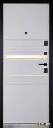 Входная дверь Abwehr Megapolis MG3 Goldy 545 Черная шагрень + Белый супермат 960*2050 мм Киев