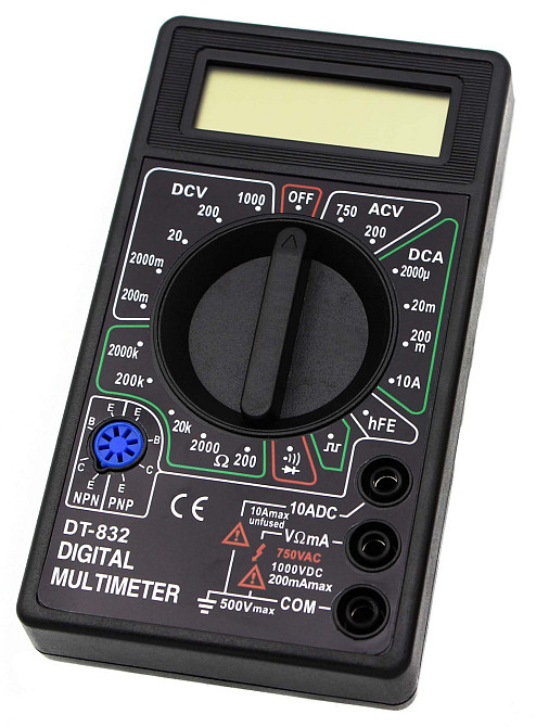 Мультиметр DT-832 (Тестор) звукова прозвонка Дніпро - фото 3