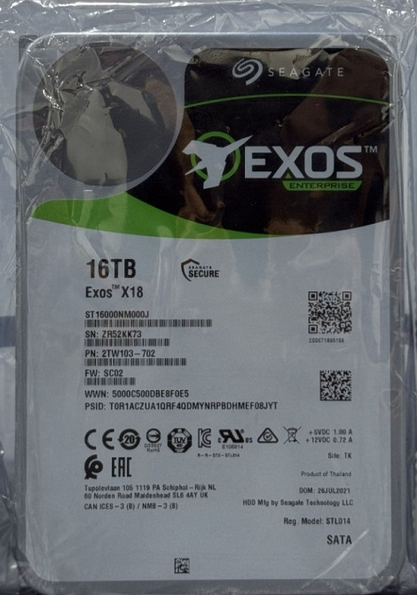 Жесткий диск Seagate Exos X18 16TВ. Киев - изображение 4