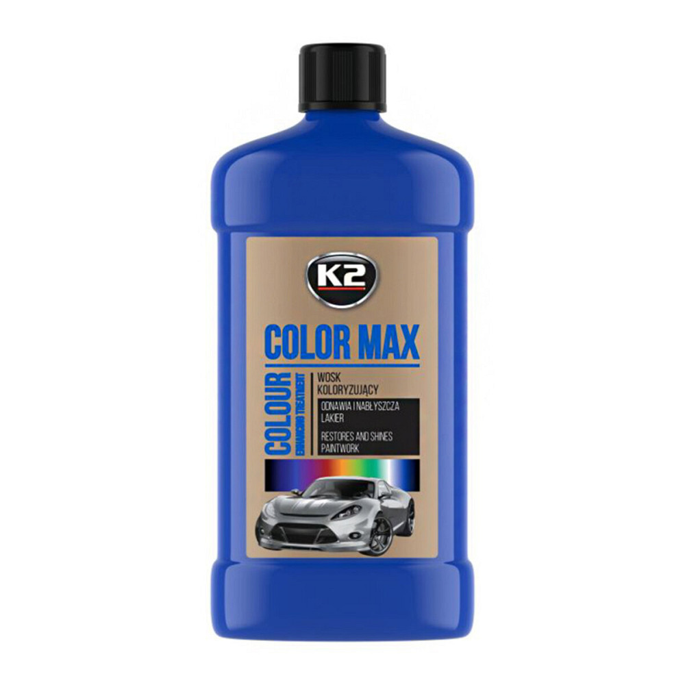 Поліроль восковий для кузова K2 Color Max синій 500мл Київ - фото 1
