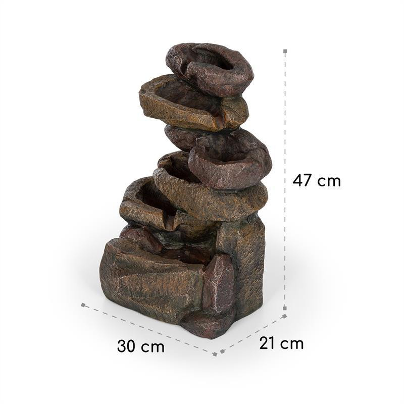 Сонячний фонтан Savona 2,8 Вт, полірезинина, акумулятор 5 год, світлодіоди, імітація каменю (Німеччина, читати Рівне - фото 8