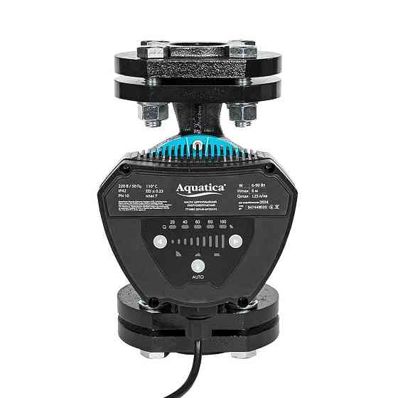 Насос циркуляційний енергозберігаючий фланц 6-90Вт Hmax 6м Qmax 125л/хв DN40 220мм + зворотний флан AQUATICA Рівне