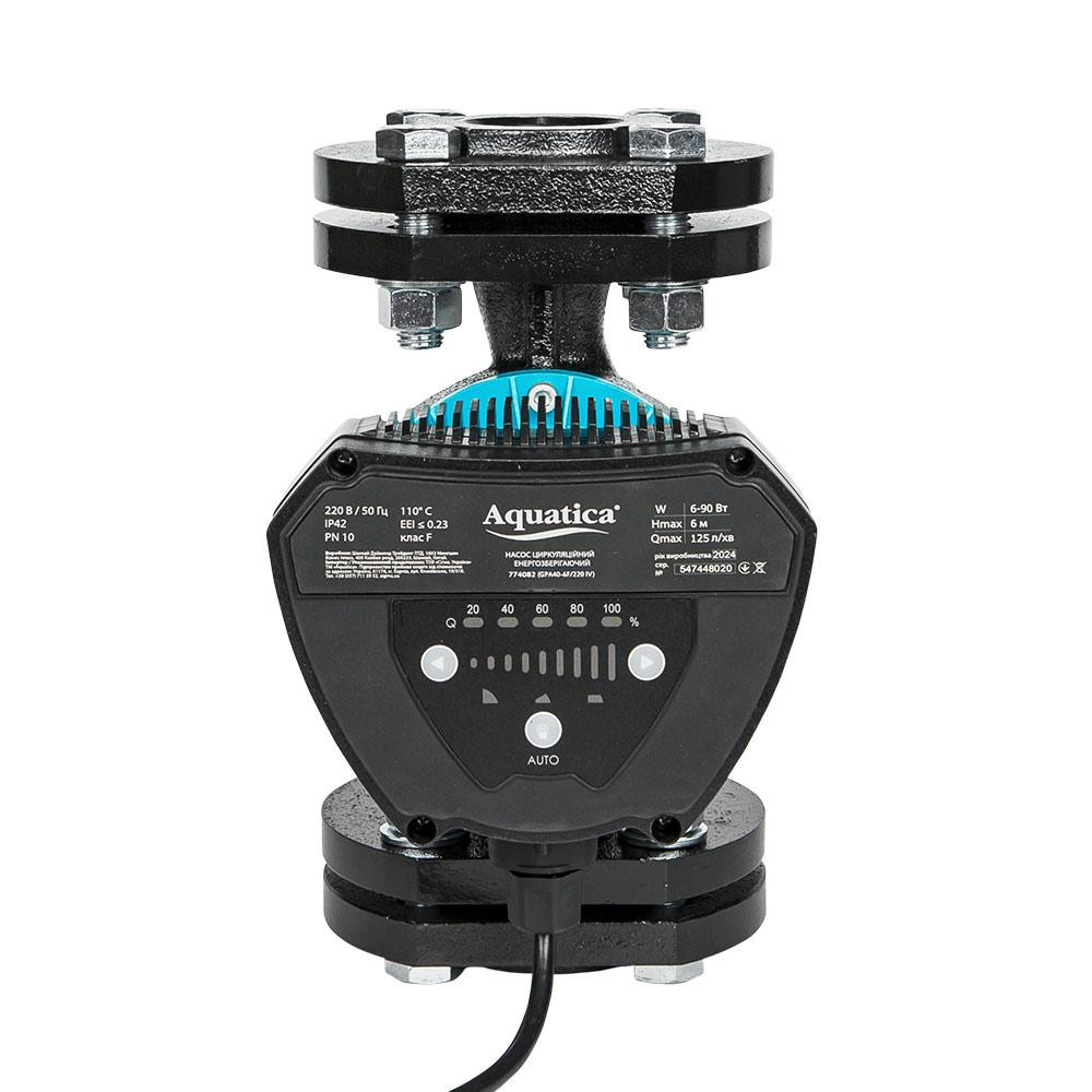 Насос циркуляційний енергозберігаючий фланц 6-90Вт Hmax 6м Qmax 125л/хв DN40 220мм + зворотний флан AQUATICA Рівне - фото 6