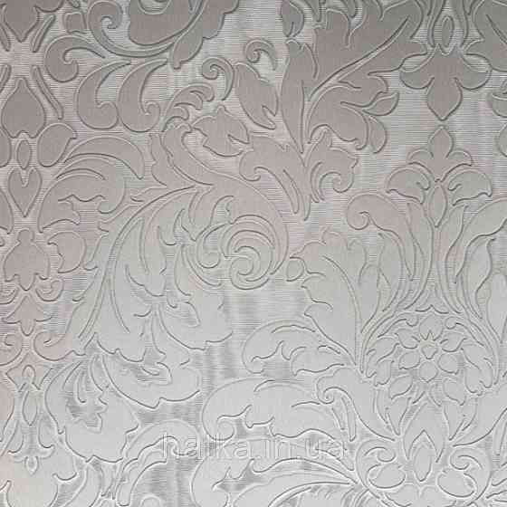 Шпалери вінілові на паперовій основі Sirpi Italian Silk 7 вензелі дамаски структурні блакитні сріблясті Київ