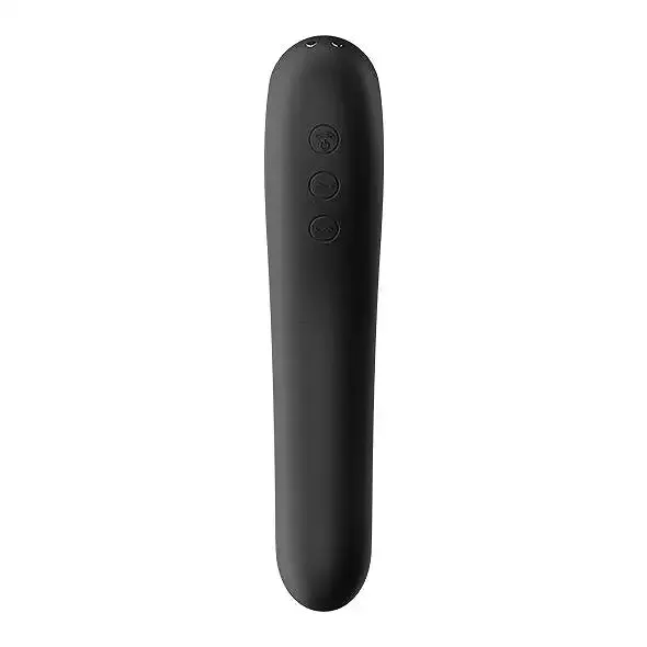 Вакуумний стимулятор з вібрацією Satisfyer Dual Kiss Black Львів - фото 3