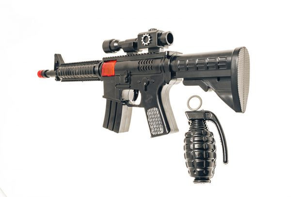Іграшковий автомат-тріскачка "M16" з гранатою Golden Gun 803 Вінниця - фото 2