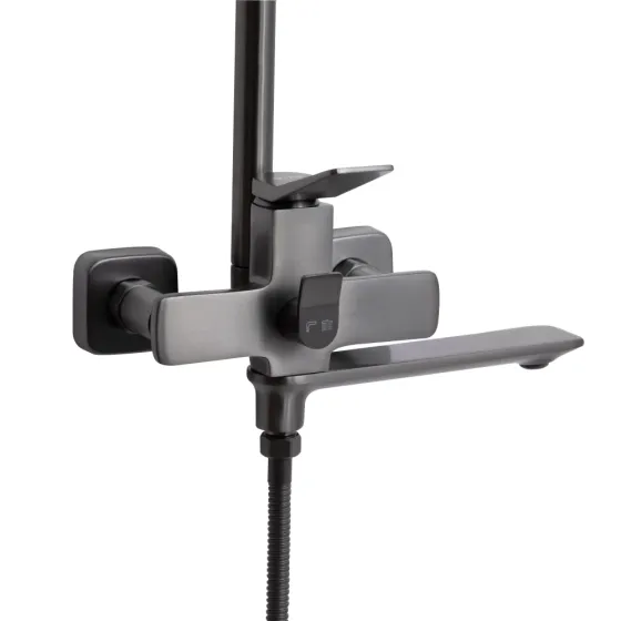 Душова система з виливом Qtap Presto на три споживачі QTPRE111GRP45585 графит Київ