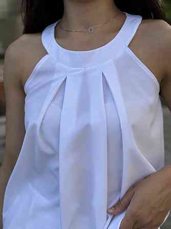 Жіноча блузка без рукавів "Mila" оптом | Норма і батал | Розпродаж моделі Білий, 46-48 Київ